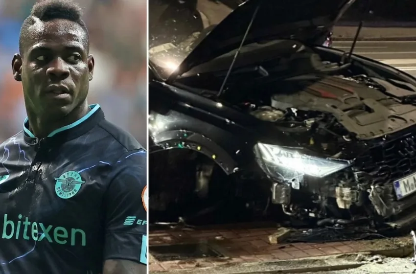  Балотели си го уништи автомобилот во тешка сообраќајка (ВИДЕО)