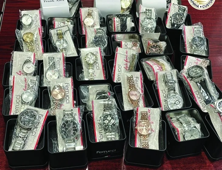  Спречен обид за шверц – запленети 2,7 кг сребрен накит, 33 часовници и 160 парчиња облека