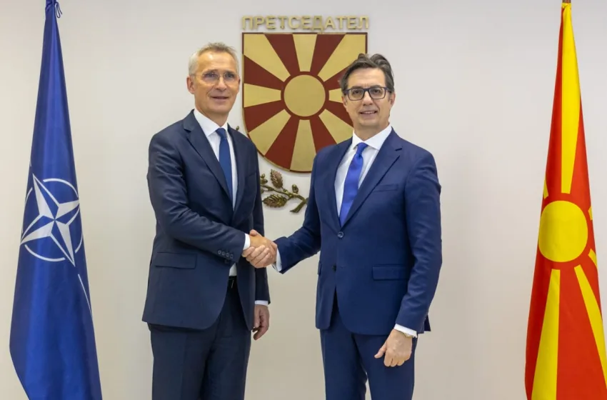 Средба на претседателот Пендаровски со генералниот секретар на НАТО, Јенс Столтенберг