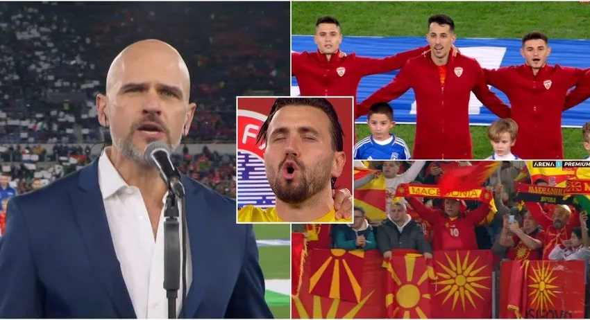 ВИДЕО Емоции до небо во Рим, Маестро Нацоски гордо ја испеа македонската химна