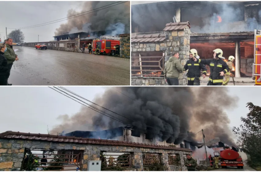 Запалени 14 тони бои, лакови и други хемиски препарати кај село Фалише