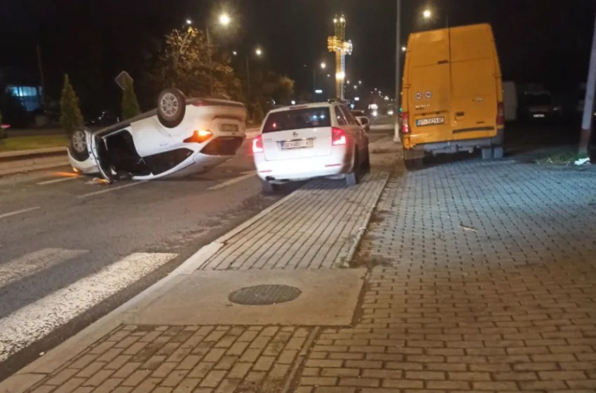  Во Аеродром повторно возило превртено на покрив