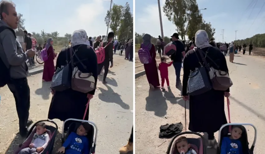  Жена од Газа ги влечела своите деца на седишта за автомобил 14 километри додека бегала од гранати