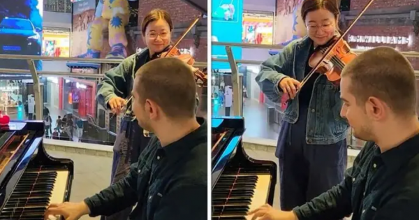  Македонец среде Мелбурн засвире „ужичко коло“, а потоа му се придружи оваа девојка