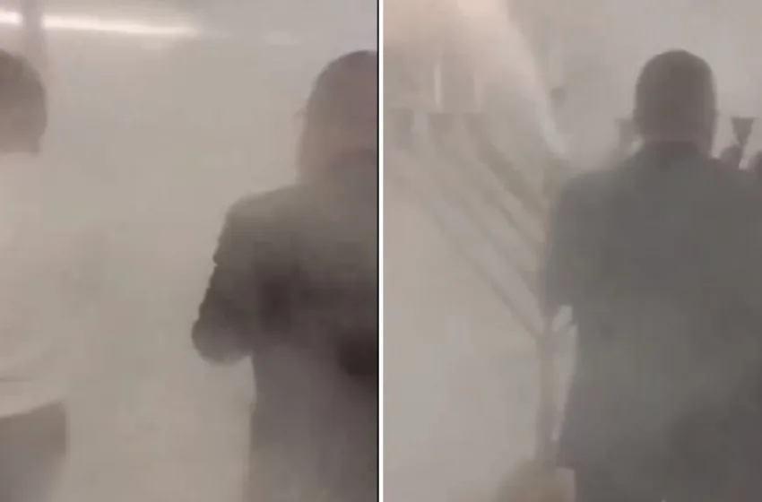  ВИДЕО Хаос во полскиот парламент: Менората изгасната со противпожарен апарат