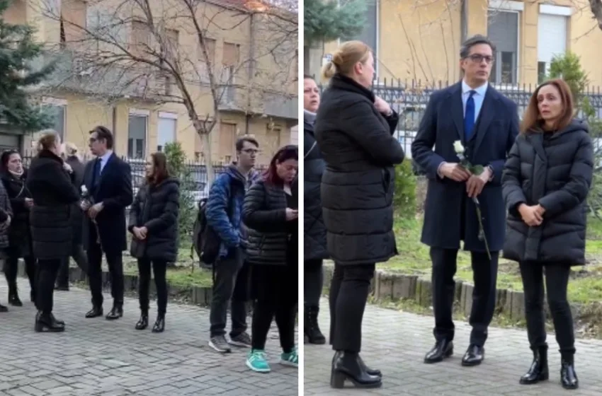  ВИДЕО: Претседателот Пендаровски се потпиша во книгата на жалост за Вања