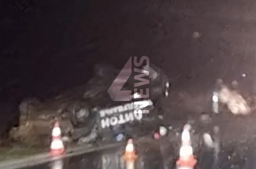 ВИДЕО Тешка сообраќајна несреќа на патот Битола-Прилеп, едно возило заврши на кров