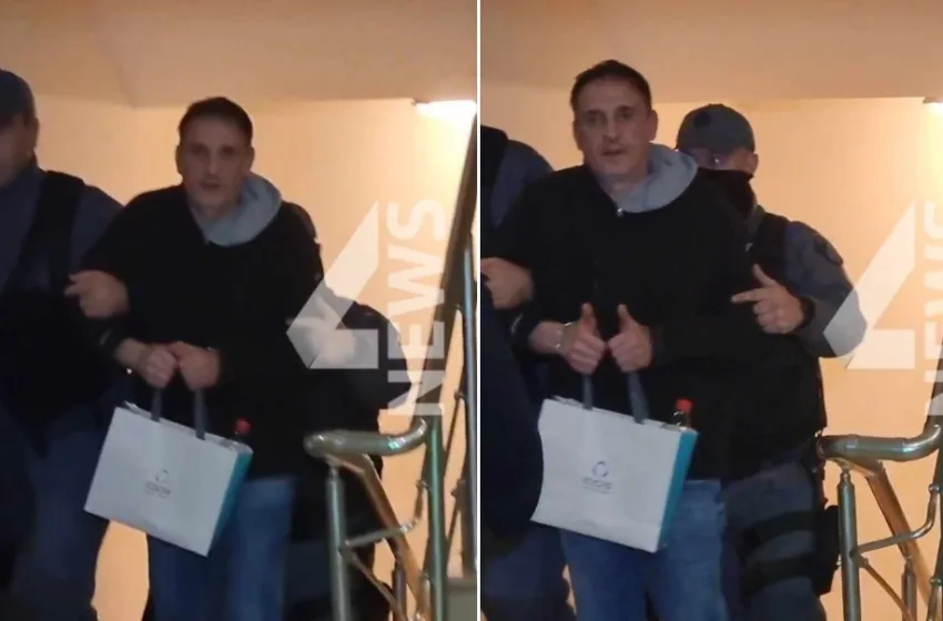  ВИДЕО Таткото на Вања донесен во Кривичен, кон камерите направи ЛАЈК со палците