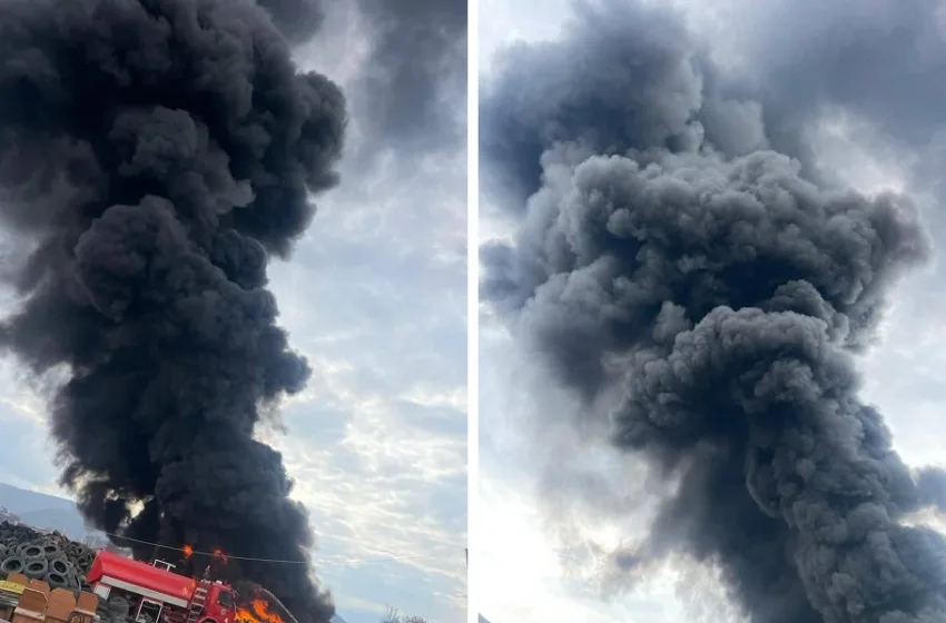  Горат гуми спроти фабриката „Киел“ во Желино