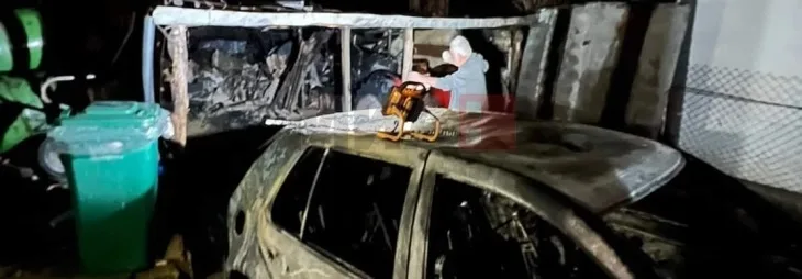 Запалени возило и гаража во Кавадарци