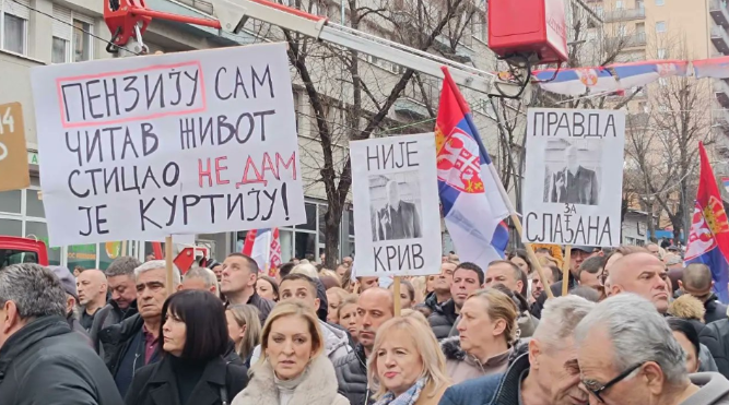  (ВИДЕО) EВРОПА ОТВОРИ ОЧИ: Косовските Срби протестираа поради укинувањето на динарот