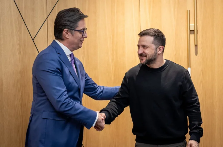  Средба на претседателот Пендаровски со претседателот на Украина, Зеленски