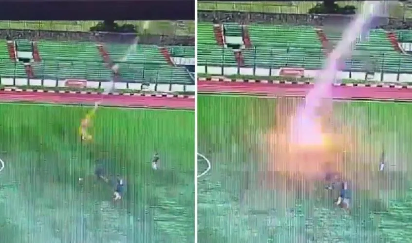  ВИДЕО: Фудбалер загина од гром среде натпревар!