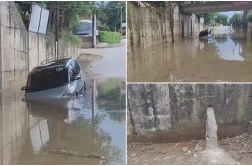 Возило заглавило во вода во Тетово, го ваделе пожарникари