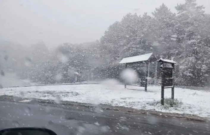 ОВА НЕ СМЕ ГО ВИДЕЛЕ НИТУ СРЕДЕ ЗИМА! Погледнете како вее снег во овој дел на Србија на средина на април (ФОТО)