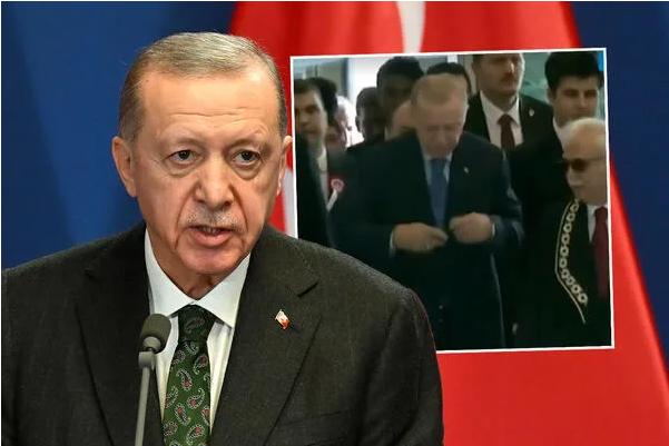  (ВИДЕО) ВИДЕОТО СТАНА ХИТ: Телохранителот му даде чешел на Ердоган