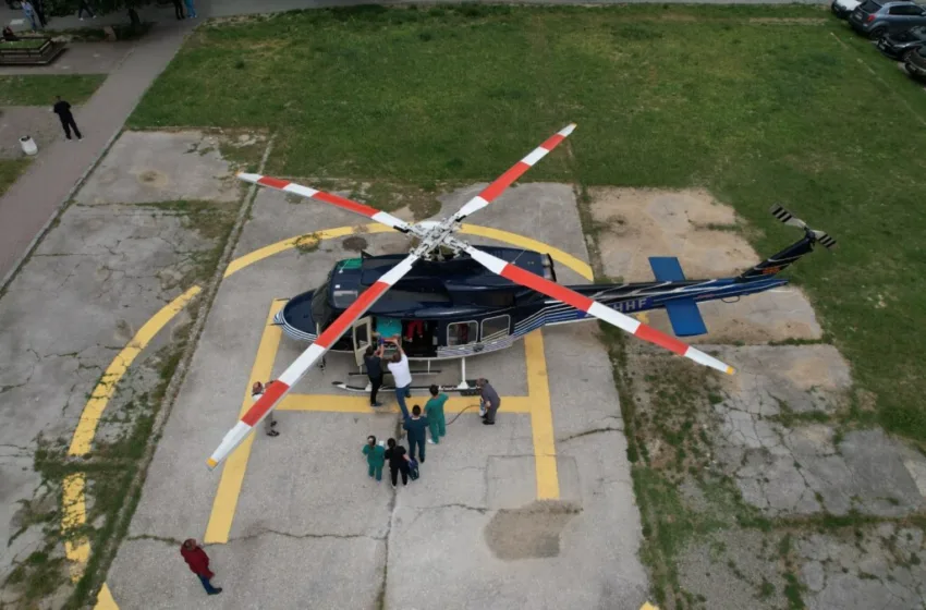 Успешно реализиран транспорт на болно лице од Унгарија до Македонија со медицински хеликоптер