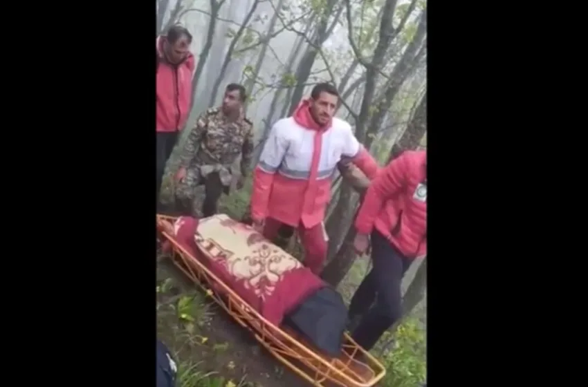 НОВИ СТРАШНИ ВИДЕА ОД ИРАН! Во тек е евакуација на телото од местото на смртта на иранскиот претседател!