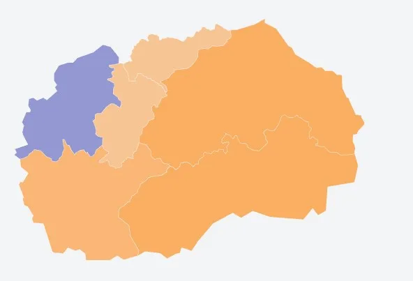 Парламентарни избори: ВМРО-ДПМНЕ 39,14%, ДУИ 17,46%, Вреди 14,41%, СДСМ 13,21%, Левица 6,44%, ЗНАМ 4,72%