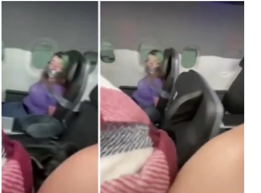  ШОКАНТНО ВИДЕО: ПАТНИЧКА ВО АВИОН СЕДИ ВРЗАНА ЗА СЕДИШТЕ, НА РАЦЕТЕ И ЛИЦЕТО ИМА СЕЛОТЕЈП – но, ја знаете ли причината